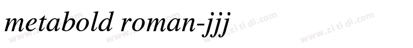 metabold roman字体转换